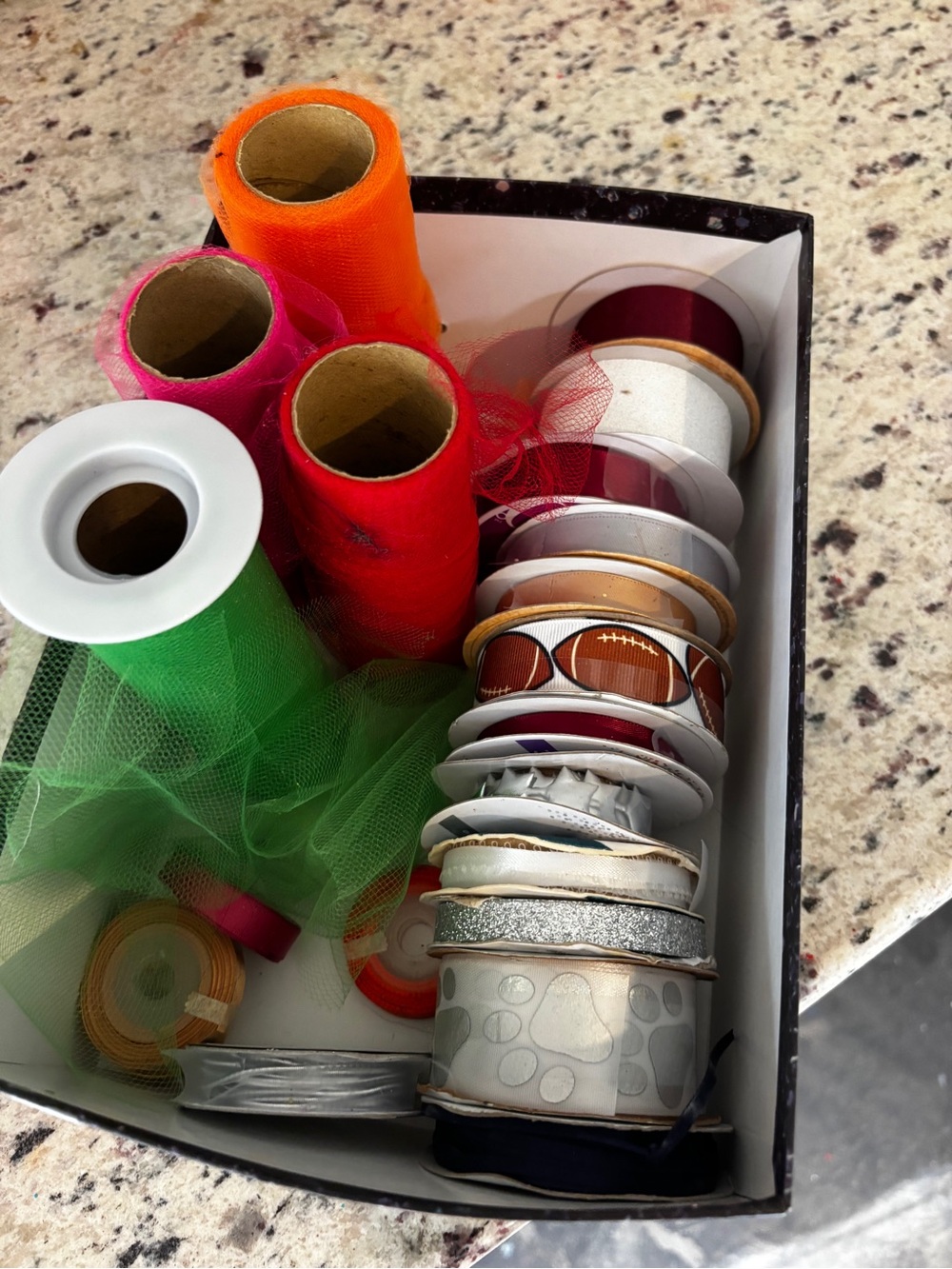 Decorative Ribbon & Tulle Assortment - Bright Multi-Color